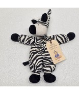 Vintage North American Bear Co. Sleepyhead Zebra Squeak 7&quot; Plush 1998 - $93.17 CAD