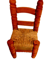 Vintage Doll Chair with Woven Rope or Thrush Seat - £7.84 GBP