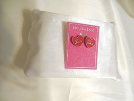 Holiday Lane Silver-Tone Love Heart Stud Earrings L878 - $9.59