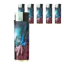 Set of 5 Butane Cigarette Lighters Fairies Design 07 Celtic Mystical Creature - £12.39 GBP