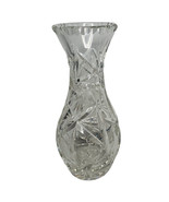 NEW Lead Crystal Flower Vase 6&quot; Heavy Clear Glass - $53.55 CAD
