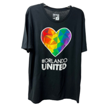 #Orlando United Mens Adidas The Go To Tee T-Shirt Black Scoop Neck Heart L - £15.16 GBP