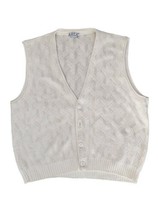 Vintage Area By Tag Ivory 3D Sweater Vest Mens X-Large Made In U.S.A. - $19.00