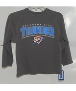 NBA Licensed Oklahoma City Thunder Gray Medium 8 10 Long Sleeve Shirt - £12.76 GBP