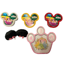 Disney Mickey Mouse Lot 1 Plastic Plate 3 Storage Containers 2 Mouse Ear Clips - £23.89 GBP