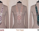 Sautoir-Gerdan-Necklace in ethnic style,bead bicolor pattern,boho style,Handmade - $1,221.45 MXN