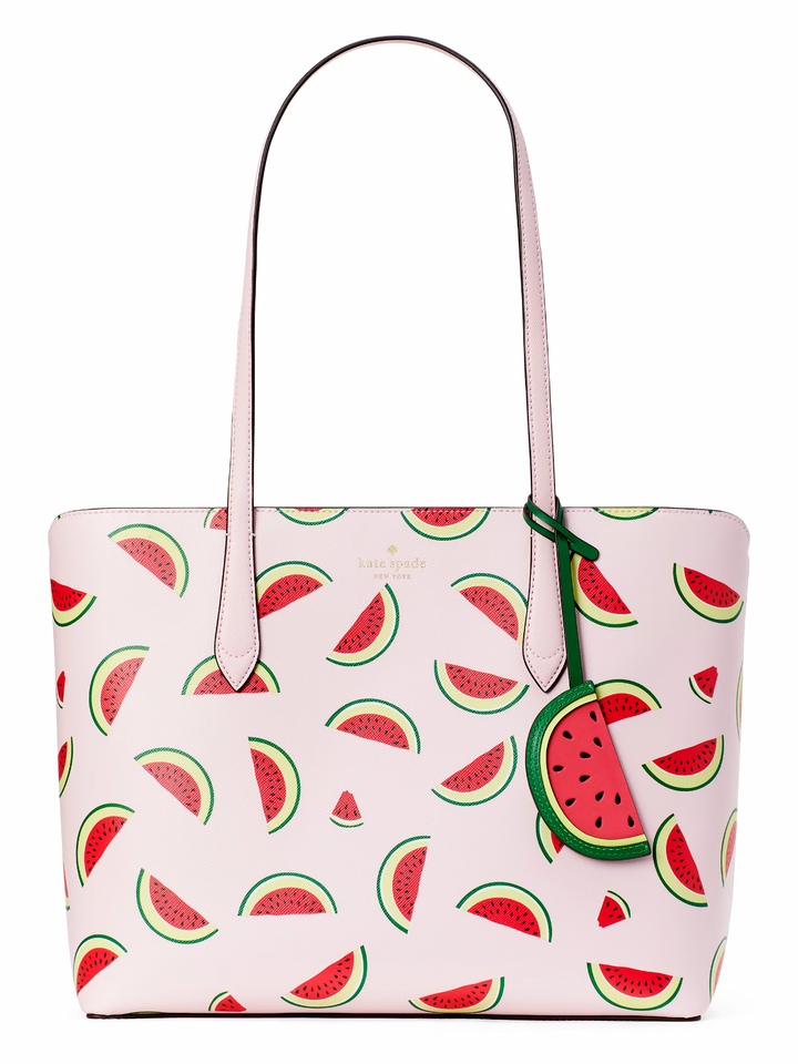 New Kate Spade Marlee Tote Watermelon Party Printed Tote Pink Multi / Du... - $148.71