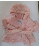 Build A Bear Pink Hooded Plush Bath Spa Robe Monogrammed B - $11.57