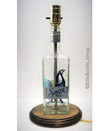 SAUZA SILVER TEQUILA Bottle TABLE LAMP Light Wood Base Bar Lounge Man Ca... - £40.49 GBP