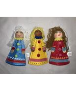 2020 Lot Of 3 Christmas Holiday Felt Girl Ornaments Wondershop Target NEW - $21.51