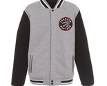 NBA Toronto Raptors Reversible Full Snap Fleece Jacket JHD 2 Front Logos... - £95.91 GBP