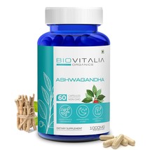 BIOVITALIA ORGANICS Ashwagandha Capsules 1000mg Dietary Supplement for Men &amp; Wom - £19.98 GBP