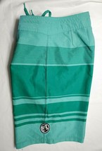 Body Glove Men&#39;s Sz 28 Vapor Board Shorts Swim Trunks Green Striped - £18.52 GBP