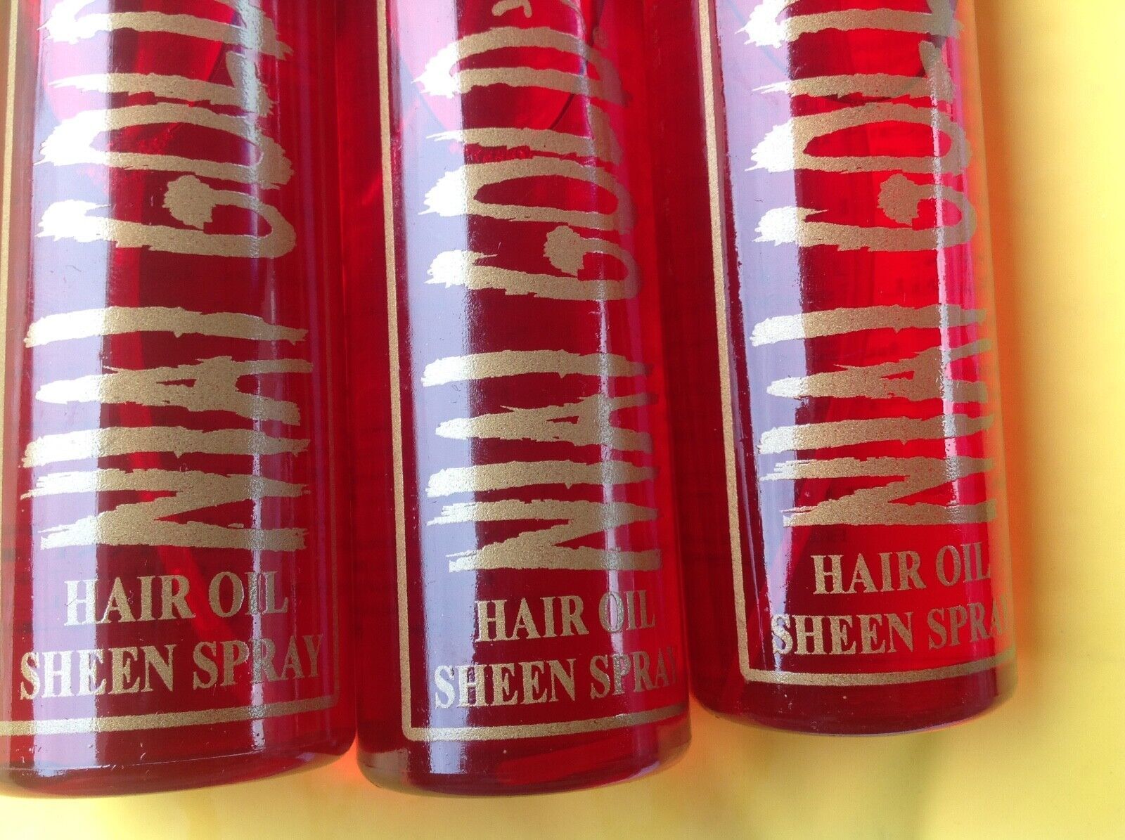 3x Niai gold Alcohol Free  Oil Sheen Spray For Human & Synthetic Hair Ol School Item image 2