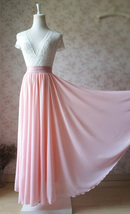 Blush Skirt and Top Set Elegant Plus Size Blush Wedding Bridesmaids Outfit NWT image 1