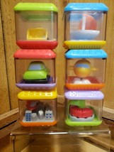 Fisher Price Peek a Blocks Learning Fun 6 Piece Block Set Vehicle Fun 20... - $15.29