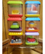 Fisher Price Peek a Blocks Learning Fun 6 Piece Block Set Vehicle Fun 20... - $286.64 MXN