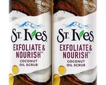 2 Bottles St Ives 4.3 Oz 100% Natural Exfoliate &amp; Nourish Coconut Oil Scrub - £21.96 GBP