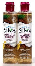 2 Bottles St Ives 4.3 Oz 100% Natural Exfoliate &amp; Nourish Coconut Oil Scrub - £22.08 GBP
