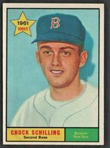 Boston Red Sox Chuck Schilling Rookie Card Rc 1961 Topps Baseball Card # 499 - £2.17 GBP