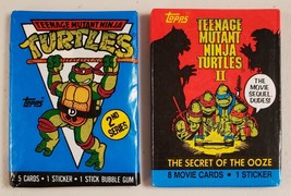 1990-1991 Topps Teenage Mutant Ninja Turtles Lot of 2 Sealed Unopened Packs-* - £9.88 GBP