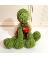 Gund Turtle plush Reed Shaggy green brown Tortoise w/ red heart floppy V... - €38,28 EUR