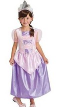 Girls Princess Halloween Costume Purple Pink Dress &amp; Tiara 2 Pc-size 7/8 - £10.35 GBP