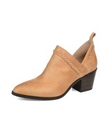 Journee Collection Womens 10 M Tan Sophie Block Heel Ankle Booties NIB IB5 - $782.11 MXN