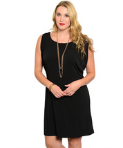 Jonathan Martin Ladies Dress Solid Black Sleeveless Scoop-Neck Plus Size 2X - £22.90 GBP