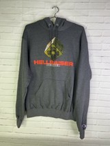 NEW Hellraiser Deader Logo Officially Licensed Pullover Hoodie Gray Mens... - $69.29