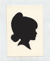 Young Girl with Ponytail Silhouette on 5" x 7" Backer Board - $9.90
