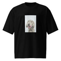 Oversized heavyweight t-shirt Funny Silver Ghost Dog - $32.20+