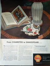 Shell From Cigarettes to Shakespeare Advertising Print Ad Art 1947 - $7.99