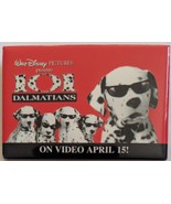 Walt Disney Pictures&#39; 101 Dalmatians On Video Pinback  - $4.95