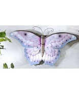 Lilac Butterfly Wall Plaque 17&quot; long Hanging Poly Stone Indoor Outdoor T... - $40.32 CAD