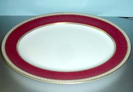 Wedgwood Ulander Powder Ruby Oval Serving Platter Large 15.5&quot; England Ne... - £167.78 GBP