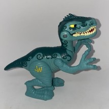 Hasbro Jurassic World Velociraptor Dinosaur Figure Poseable Teal  #7726 - £7.85 GBP