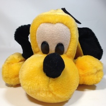 Vintage Disney Pluto Plush Puppy Dog Golden Yellow Disneyland Stuffed Animal 12&quot; - £31.96 GBP