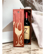 Engraved Wood Wine Box Wine in Wine Glass Home Décor Gift Birthday Chris... - $649.56 MXN