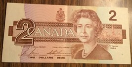 1986 Bank Of Canada Two Dollars 2$ Bank Note - £4.60 GBP