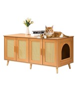 VEVOR Cat Litter Box Enclosure Wooden Litter Box Furniture Hidden for 2 ... - $179.99