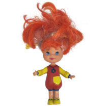 4&quot; VINTAGE 1993 MATTEL LI&#39;L LIL SECRETS MINI DOLL RED HAIR RED + YELLOW ... - £14.87 GBP