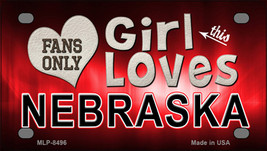 This Girl Loves Nebraska Novelty Mini Metal License Plate Tag - £11.55 GBP