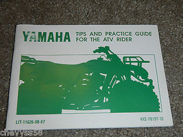 1998-2016 Yamaha Tips & Practice Guide Atv Wheeler Owner Owners Owner's Manual - $12.46