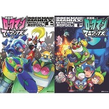 Manga &amp; Data Book New Edition Mega Man / Rockman Maniax vol.1+2 Complete set - £61.46 GBP