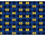 Fleece University of Michigan Wolverines U of M Team Fleece Fabric Print... - £12.61 GBP