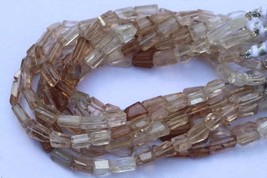 Natural, 8 inch faceted imperial topaz nuggets gemstone briolette beads, 3X7--5x - £33.00 GBP