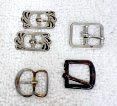5 Small Miniature Doll Belt Clothes Metal Buckles Accessories Deauville ... - $12.38
