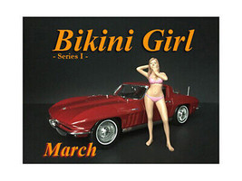 March Bikini Calendar Girl Figure for 1/24 Scale Models American Diorama - £14.58 GBP