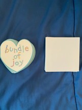 6 Loose Baby Gift 3&quot; Blank Cards w/6 Envelopes (HEARTS) *NEW* ff1 - $7.99